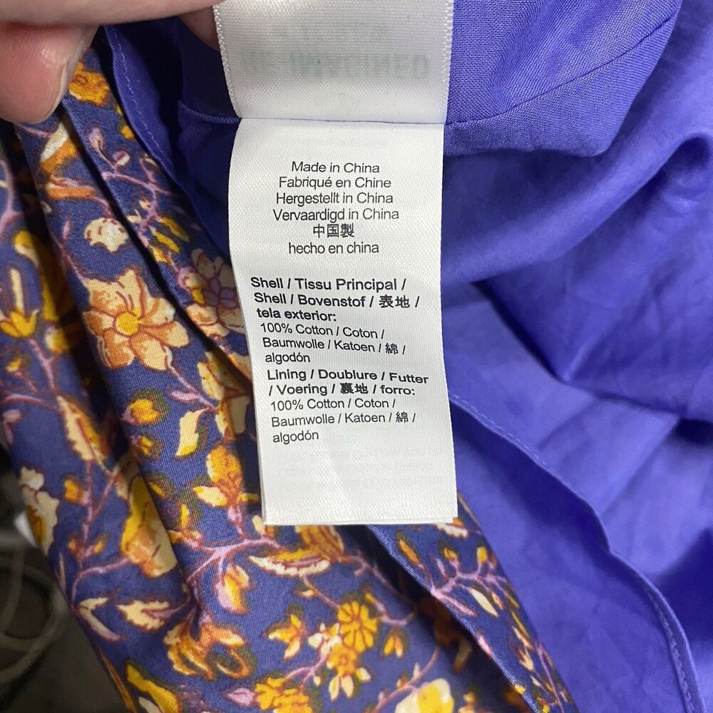 J.Crew Cutout Cotton Poplin Dress  Midnight Floral Puff Sleeve Size 14 New NWT - Picture 10 of 12